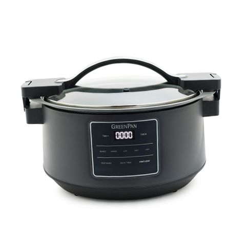 GreenPan 8 Quart Locking Lid Slow Cooker, Healthy Ceramic Nonstick