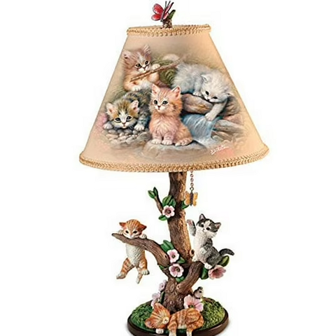 The Bradford Exchange 119276001 Country Kitties Tabletop Lamp with