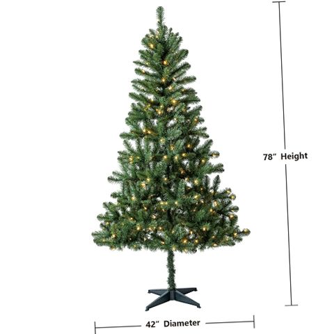 Holiday Time TG66M2BJHD00 6.5' Pre-Lit Madison Pine Green