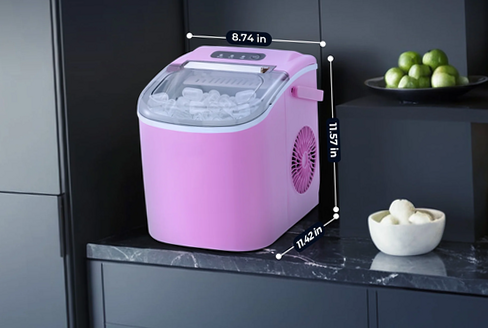 Simzlife ZX-IM-06F-S Countertop Ice Maker with Handle, Pink | eBay