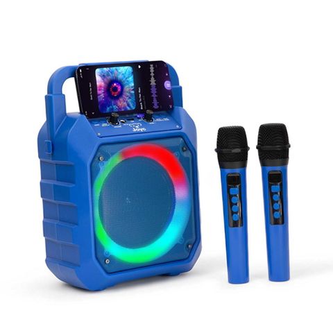 JOYC Mic Drop Karaoke Machine with 2 Wireless Mics & RGB Lights