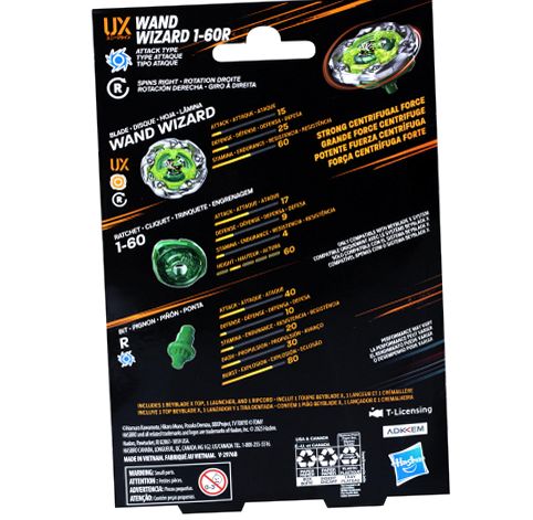 Hasbro Beyblade X Wand Wizard 1-60R UX Starter Pack with Attack