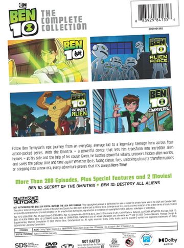 Warner Home Video Ben 10 Complete Collection DVD Set, Family
