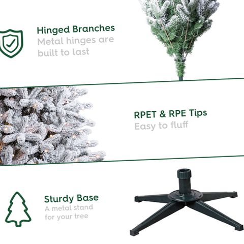 Holiday Time SG76P4KAEL02 7.5' Pre-Lit Birchwood Fir Green Flocked