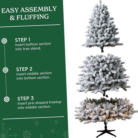 Holiday Time SG76P4KAEL02 7.5' Pre-Lit Birchwood Fir Green Flocked