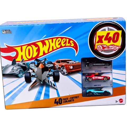 Hot Wheels 86352 40 Pack 1:64 Scale Toy Cars, Race Cars, Rescue