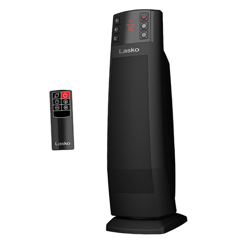 Lasko CT22850 22 Inch Oscillating Ceramic Tower Space Heater, Auto
