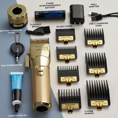 BaBylissPRO FXONE Professional Cordless Clipper in Gold - Beard