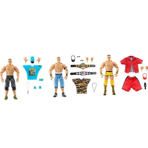 Mattel JHL70 WWE Elite Collection John Cena 3-Pack Collectible Set