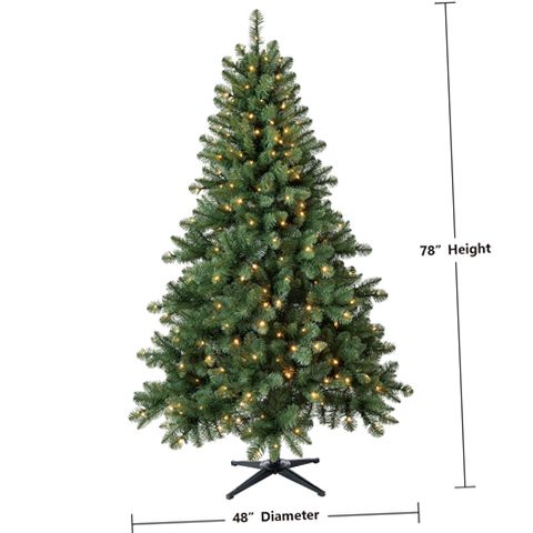 Holiday Time SG66M3CAPL05 6.5' Pre-Lit Windham Spruce Green