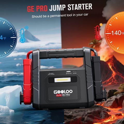 Gooloo JS-237 GE PRO 6250A Jump Starter, 24000mAh Lithium Polymer