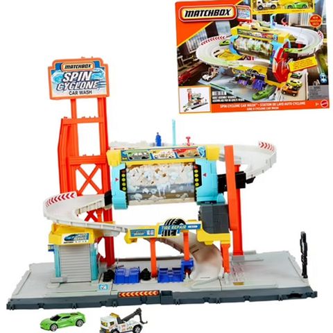 Matchbox JGB68 Spin Cyclone Car Wash Playset with 1:64 Scale Die