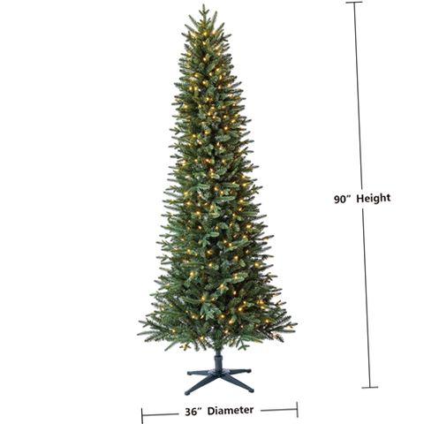 Holiday Time Sanford Pencil Fir Artificial Christmas Tree, 7.5 ft