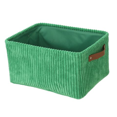 コーデュロイ グリーン バスケット Mainstays MS3500021874004 Green Corduroy Decorative Storage Basket