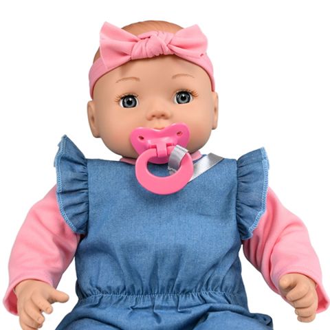 My Sweet Love 18-inch Soft Baby Doll with Removable Denim Jumpsuit