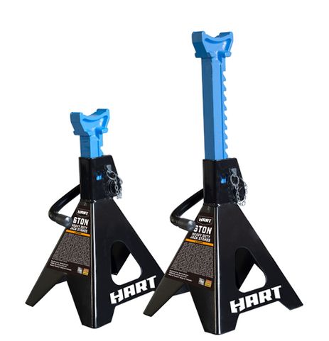 Hart T46002C Double Locking Steel Jack Stands, 6-Ton Capacity