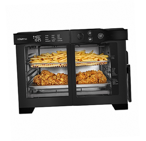 Gourmia GTF2480BLK 6-Slice French Door Digital Air Fryer Oven with