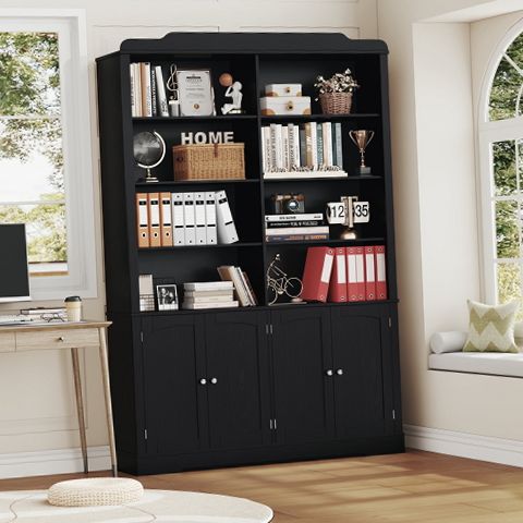 Homfa FPB-382 Bookcase, 73 in Tall, Double-Wide 6-Tier 8 Cubes