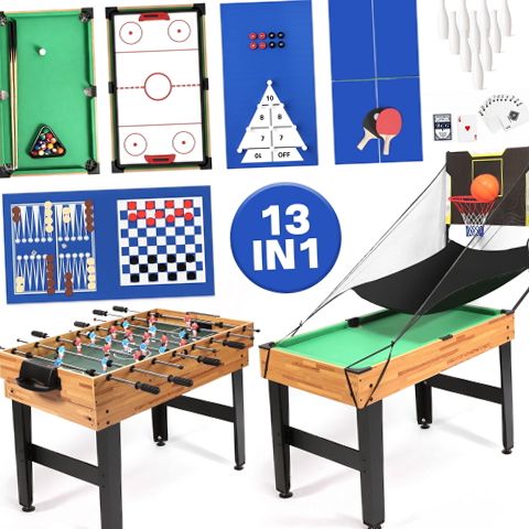 GVDV 13-in-1 Multi Game Table, Combo Game Table with Foosball