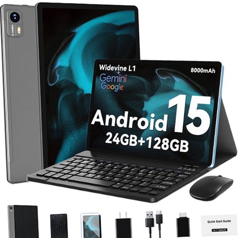 SHOUDUM Android 15 Tablet, 10.1 Inch FHD IPS Display, Octa-Core