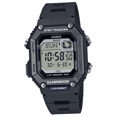 Casio Men's Step Tracker Sport Watch with Bluetooth, 200-Lap