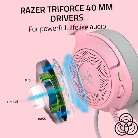 Razer RZ04-05350200-R3U1 Kraken Kitty V3 X Wired Over-the-Ear