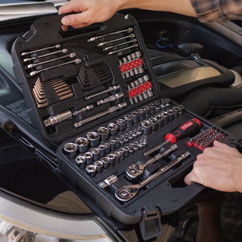 Hyper Tough 41049 145-Piece Mechanics Tool Set, Durable Steel