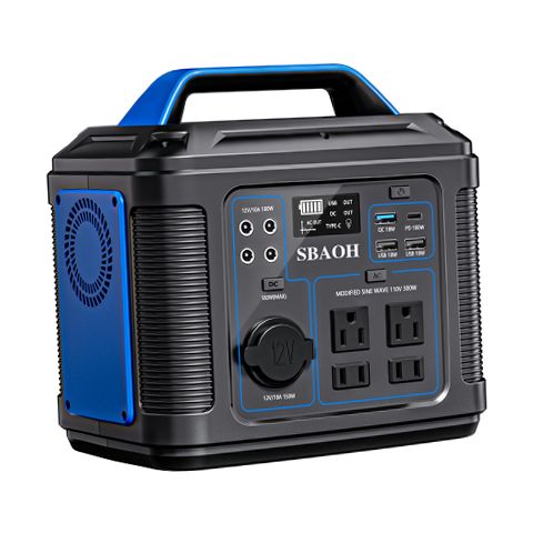 SBAOH Portable Power Station, 300W 296Wh Lithium Battery, 80000mAh