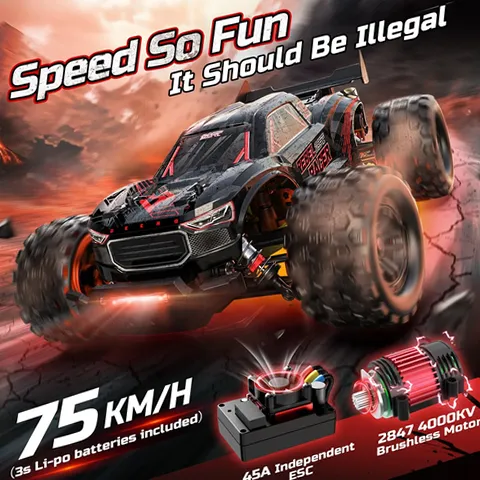 DEERC 1217-us 1:14 Fast Brushless Remote Control Car, 46+ MPH