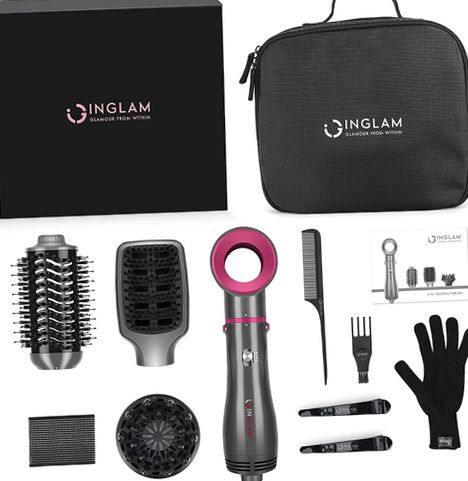 IG INGLAM AB0319-4P 4 in 1 Hair Dryer Brush Set with Negative Ion