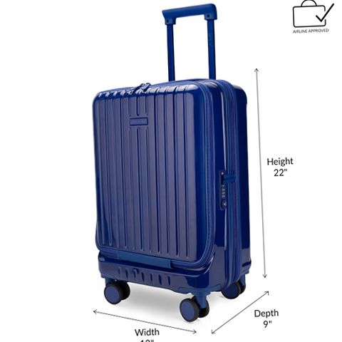 MIDAS 320大型アルミラックケース 青 iFLY Odyssey Hardside Luggage Set, Durable ABS/PC Shell, 28