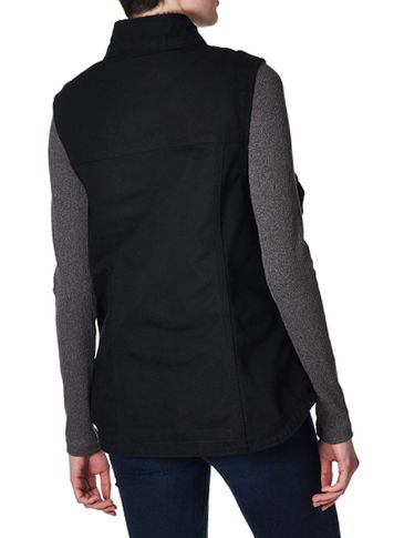 ^._.^ Carhartt Women's Relaxed Fit Sherpa-Lined Mock-Neck Vest, Black