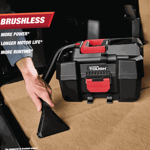 Hyper Tough 85032B 1.5-Gallon Wet Dry Vacuum, 20V Max, Cordless