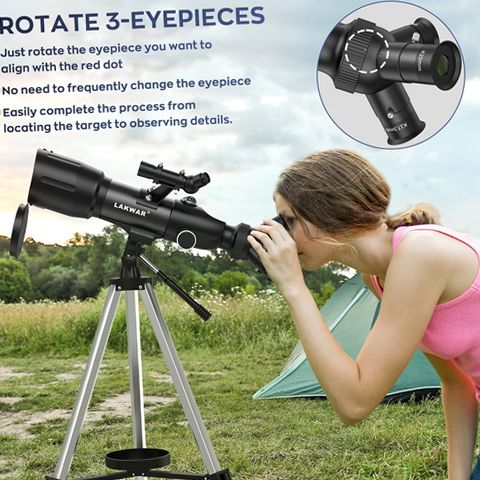 LAKWAR H80008 Refractor Telescope for Adults, 70mm Aperture, 400mm