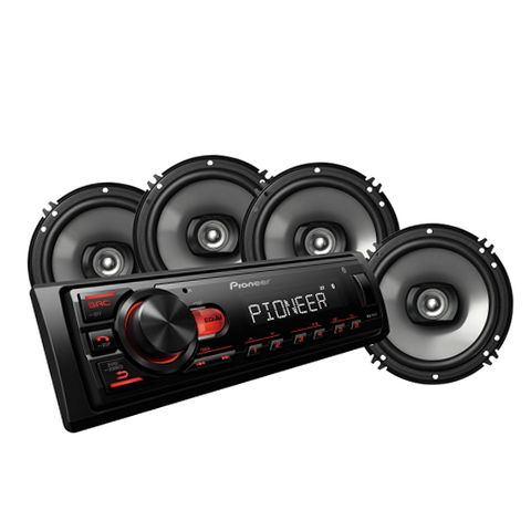 Pioneer MXT-S1466BT Car Audio Stereo Bundle, Bluetooth Head Unit