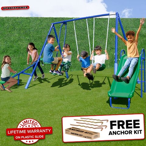 Sportspower MSC-5840 Super Swing and Glide Metal Swing Set with 2