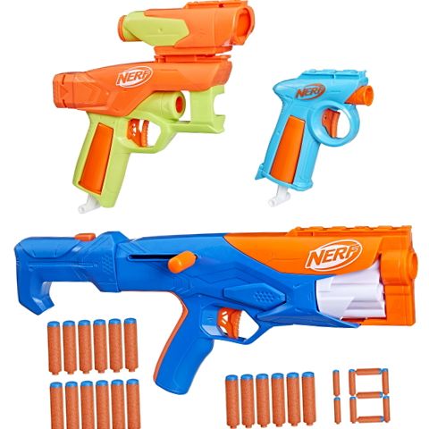 Hasbro F8633 Nerf N Series Gear Up Pack Foam Dart Blaster, 3