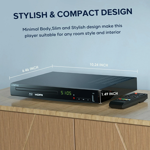 LONPOO LP-100-WM Blu Ray DVD Player Full HD Blu-ray Disc Player | eBay