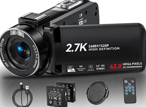 DVC IR 2.7K 2688x1520p High-Definition Digital Video Camera 42MP