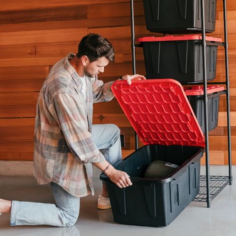 CleverMade Tote Tower Single 5-Tier Heavy-Duty Steel Storage Rack