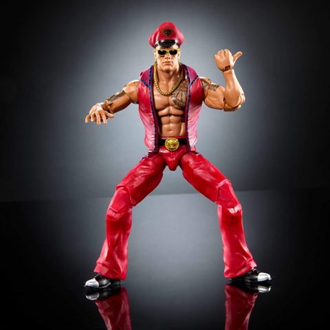 Mattel WWE x Street Fighter The Rock Final Boss 6-Inch Action