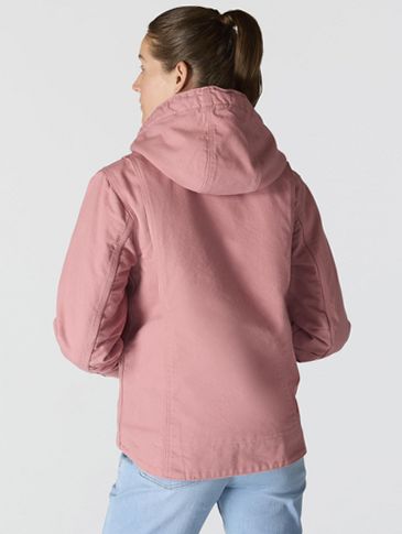 Carhartt カーハート ダッグベスト M ピンク ブランケット付き Carhartt Women's Iconic Washed Duck Sherpa-Lined Jacket, Rose Tint