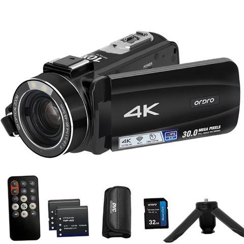 ORDRO Z88 Camcorder, 4K Ultra HD Video, 30MP Photos, 10X Optical