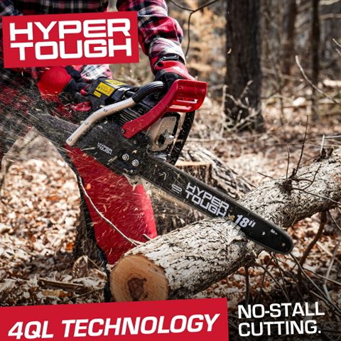 Hyper Tough 18 in 49cc 4-Cycle Gas Chainsaw with Oregon Bar and
