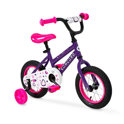 Honsin Bike バランスバイク 12インチ パープル Concord Bikes 12T 12 Kids Bike, Purple, Fits Riders 37-42 in, Rear