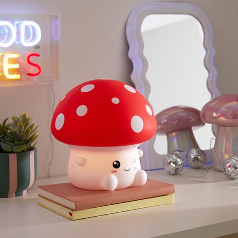 Urban Shop Mushroom Jumbo Squishy Mood Light, Color Changing