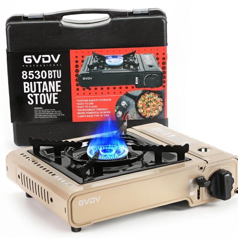 GVDV XND-006 Portable Camping Stove, 1 Burner Butane Gas Stove