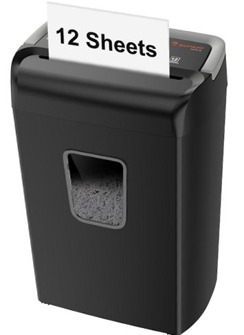 Bonsaii 12-Sheet Cross Cut Paper Shredder with 5.4-Gallon