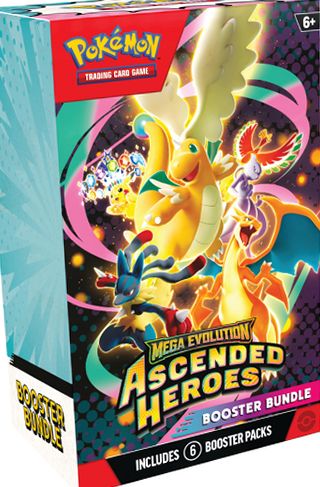 Pokemon Mega Evolution Ascended Heroes Booster Bundle, 6 Booster