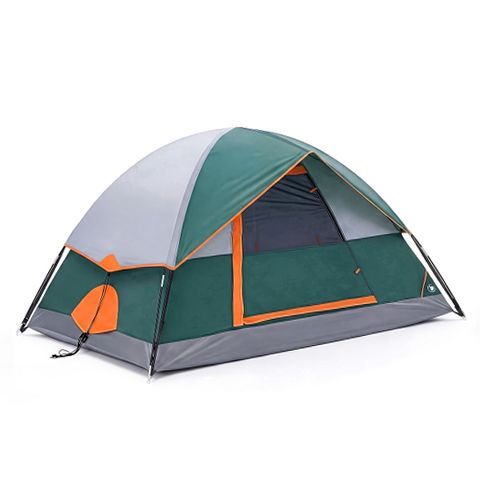 Edx 2-Person Waterproof Camping Tent with Rainfly, Easy Setup Dome